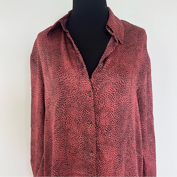 Zara red leopard print dress. Size small NWOT - Picture 11 of 16